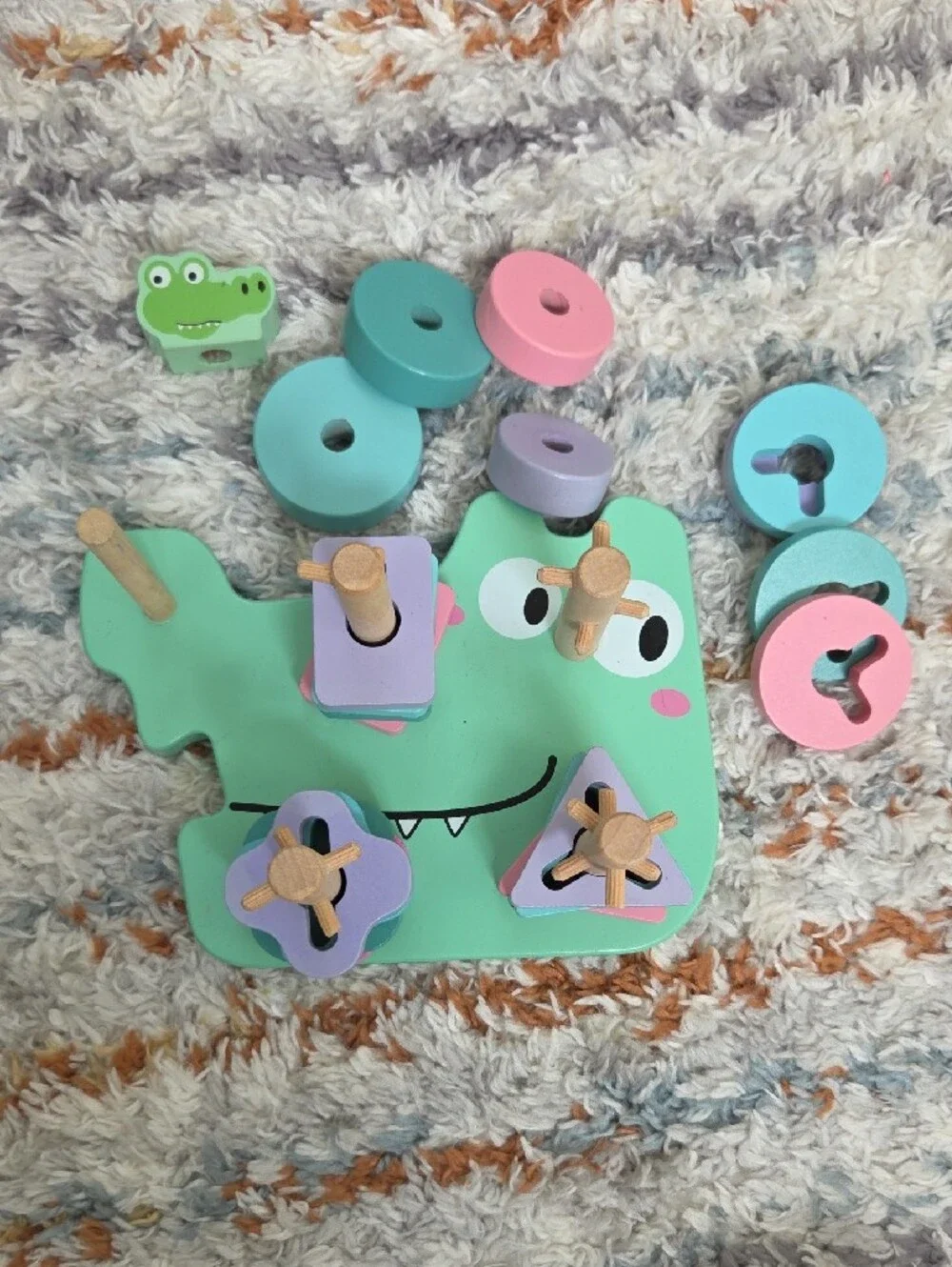 Montessori 3D Puzzle Educational Wooden Toy Crocodile